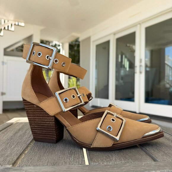 New Jeffrey Campbell x Free People Hendrix Heels Brown 8.5 - Picture 1 of 11